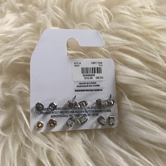 NWT Aeropostale 6pc Pair Earring Set - Picture 3 of 3